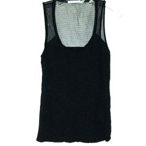 Bella Luxx XS Black Tank Mesh Shoulders